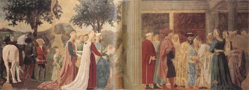 Piero della Francesca The Discovery of the Wood of the True Cross and The Meeting of Solomon and the Queen of Sheba (mk08) oil painting image
